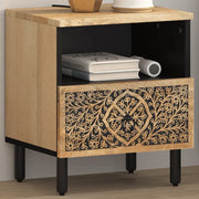 Comodino 40x33x46 cm in Legno Massello di Mangocod mxl 112229