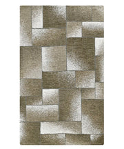 Tappeto Arredo TETRIX MARRONE FANGO salotto soggiorno camera, disegno geometrico stile mondrian arte moderna, multiuso lavabile antiscivolo cm.85x150