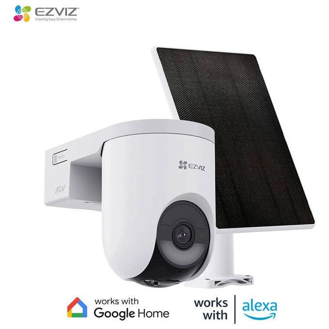 Ezviz CS-HB8C-SP-R100 HB8 Lite Telecamera IP Esterno 2K+ 4MP Wi-Fi Pan Tilt Visione Notturna Colori Pannello Solare 5W colore Bianco