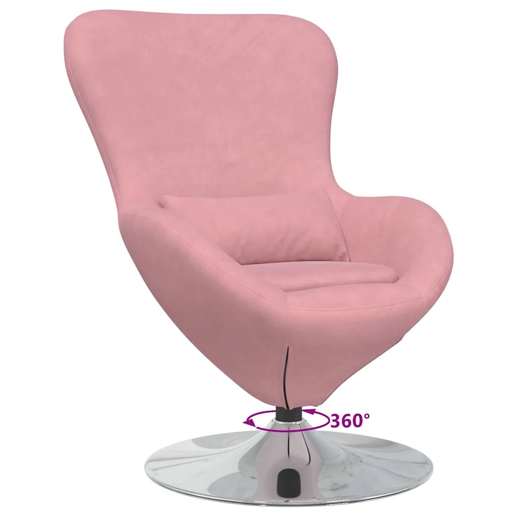 Divano Sedia-Poltrona uovo Rosa Velluto