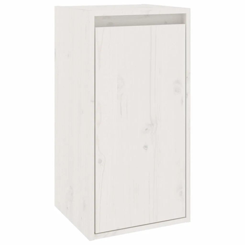 Mobili Porta TV 4 pz Bianchi in Legno Massello di Pino cod mxl 15253
