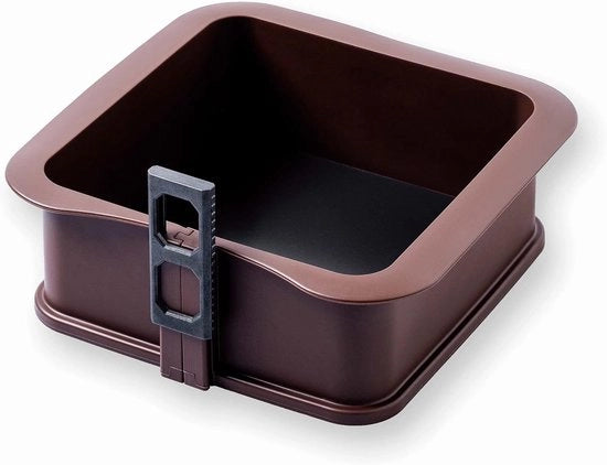 Silicone quadrato da riscaldamento per torta - 1818 x 7 cm - colore miele