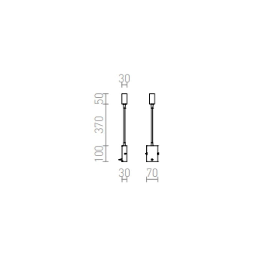 VERSA parete Nickel opaco 230V LED 3W 40° 3000K
