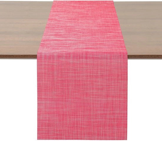 Tavolo da giardino in PVC isolante, idrorepellente, lavabile, dimensioni 30 x 183 cm, colore rosso.