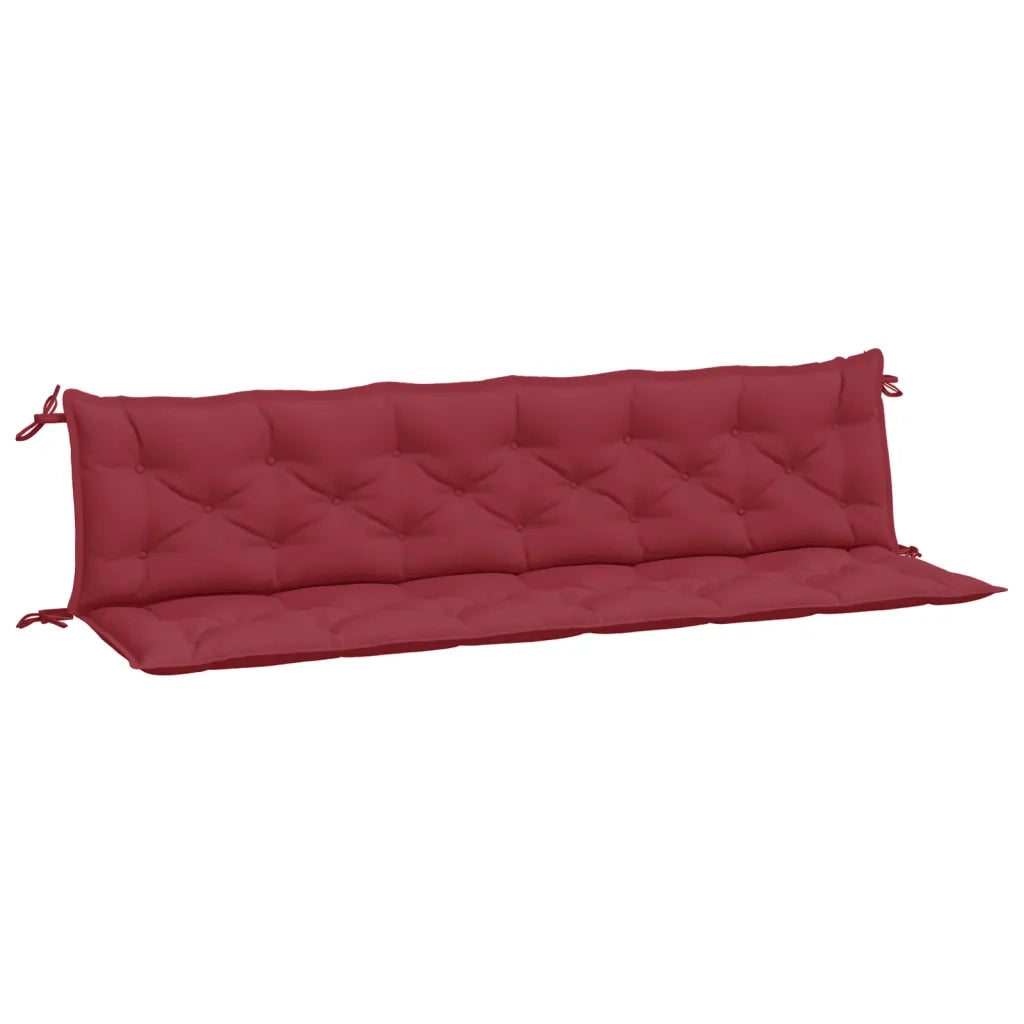 Cuscini per Panca 2 pz Rosso Vino 200x50x7 cm in Tessuto Oxford 361744