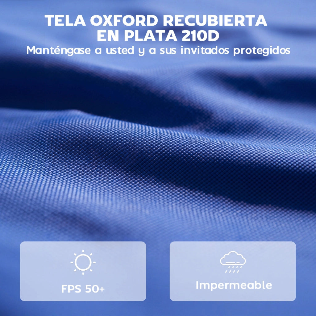 Pareti Laterali per Tenda 3x3 m ¨C zephmum ¨C Tessuto Oxford 300x200 cm Blu con Cerniera