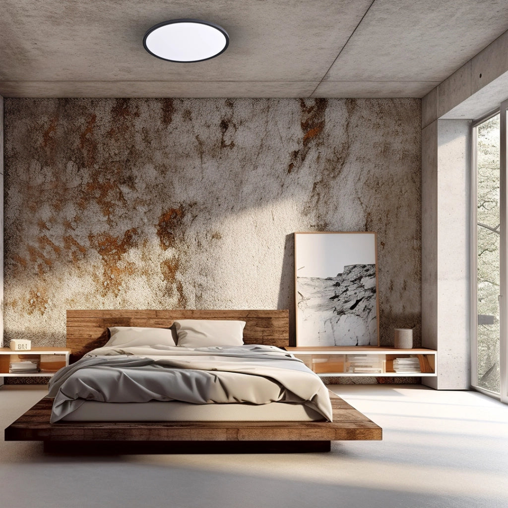 Plafoniera LED Milagro MAQ 50W 60x60 3CCT nera ultra-sottile