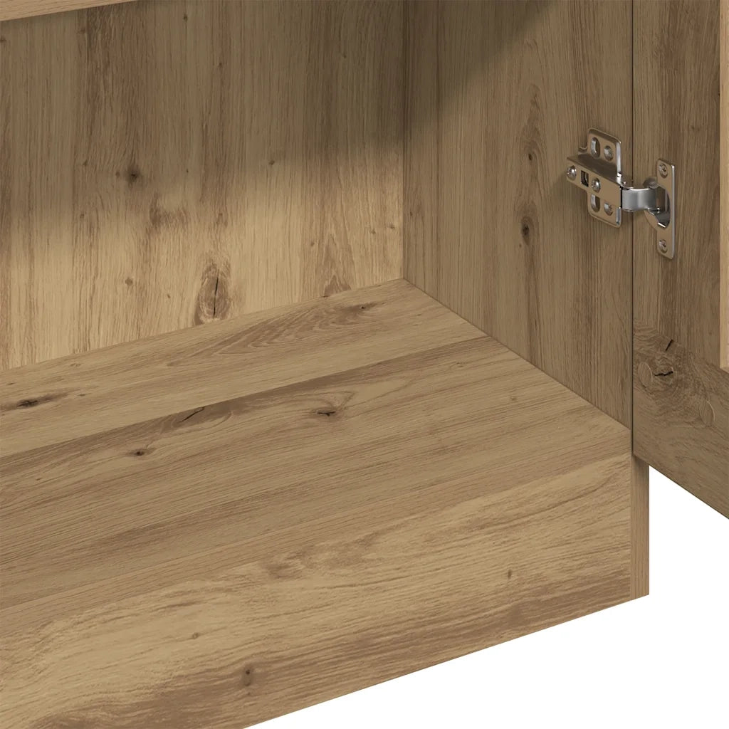 Credenza Alta Rovere Artigianale 82,5x30,5x185 cm in Truciolato
