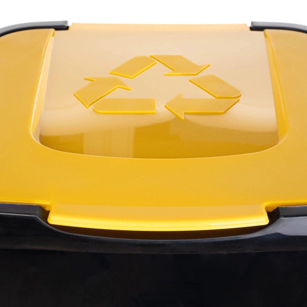 Contenitore per la raccolta differenziata KADAX, 50 litri, in plastica gialla.