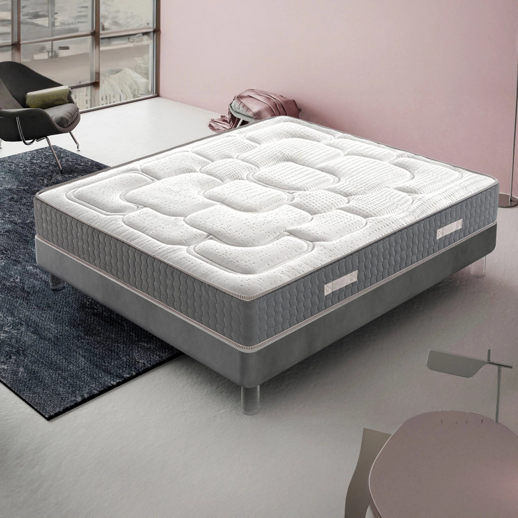 Materasso Matrimoniale 160x190 in Memory Foam - Alto 20 cm - 3 cm memory 9 zone differenziate - Ortopedico