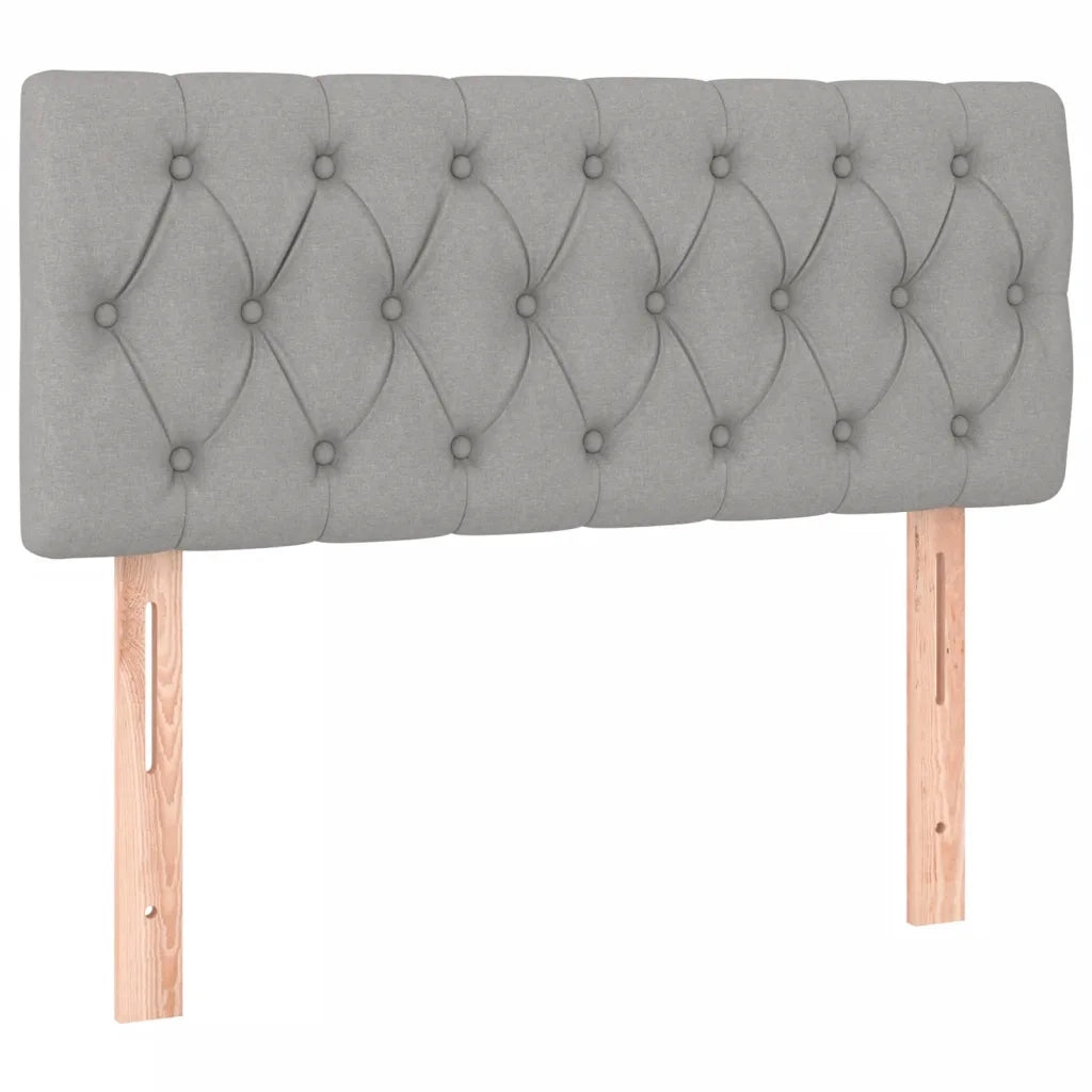 Letto a Molle Materasso e LED Grigio Chiaro 90x200 cm Tessuto 3133925