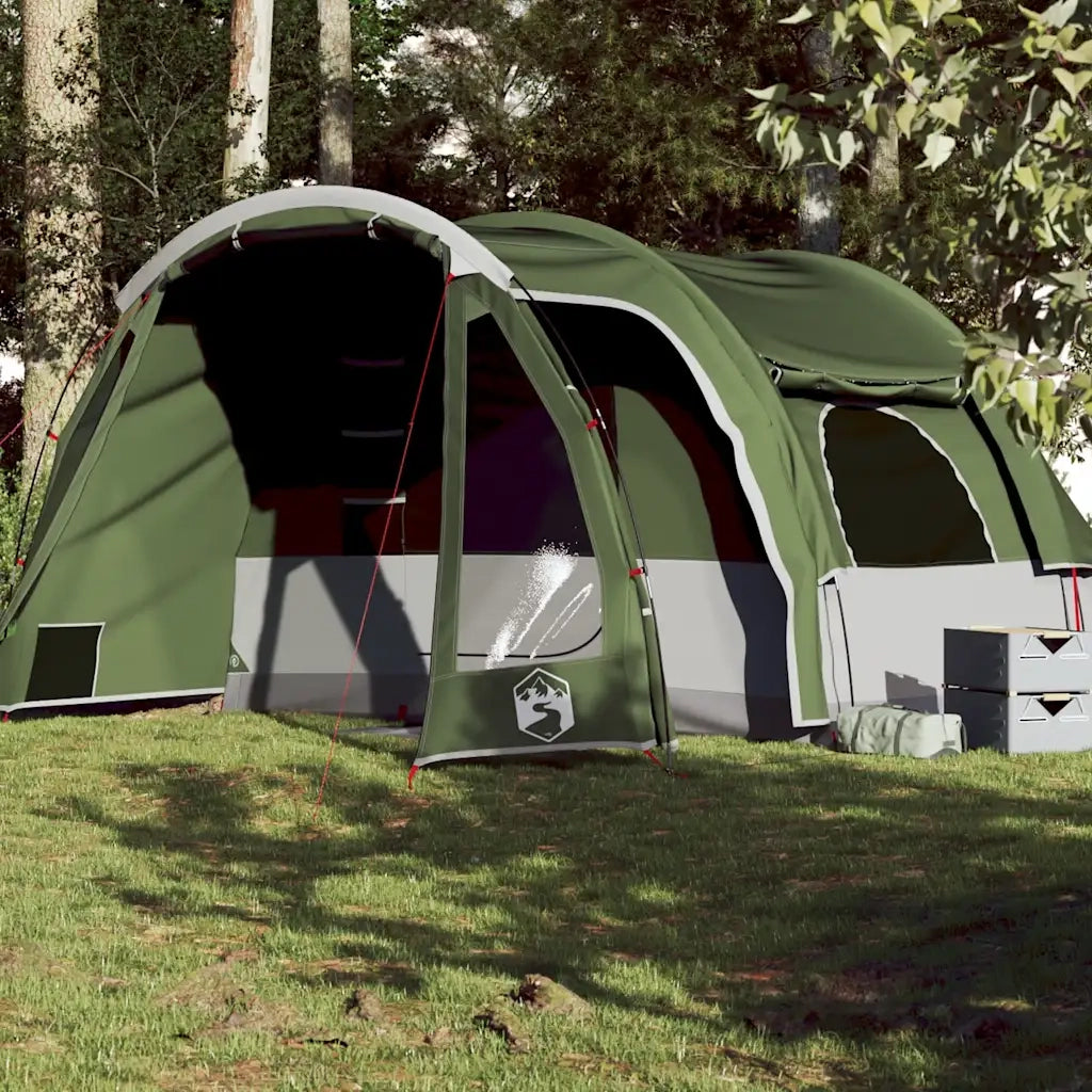 Tenda Familiare per 6 persone-Tenda da campeggio Verde Impermeabile