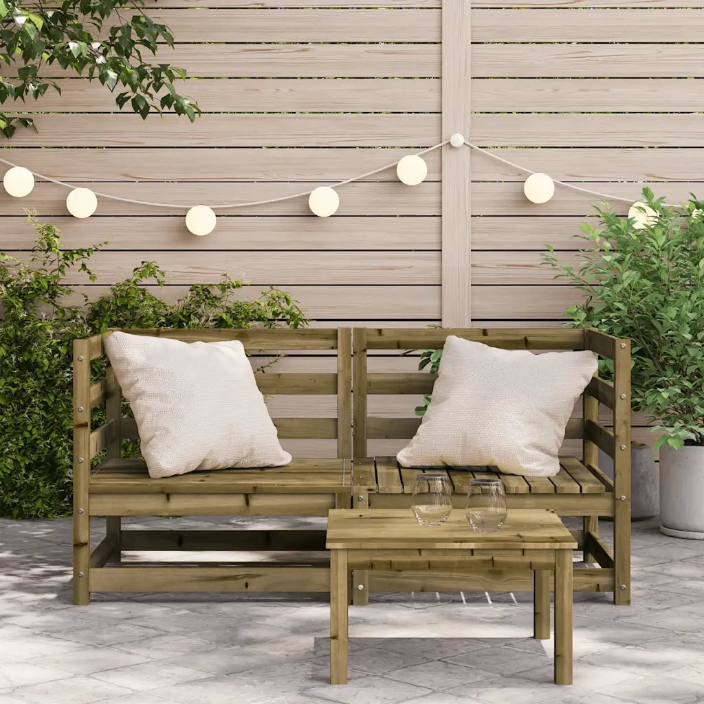 Divani Angolare Giardino 2pz 70x70x67 cm Legno Pino Impregnato 837913