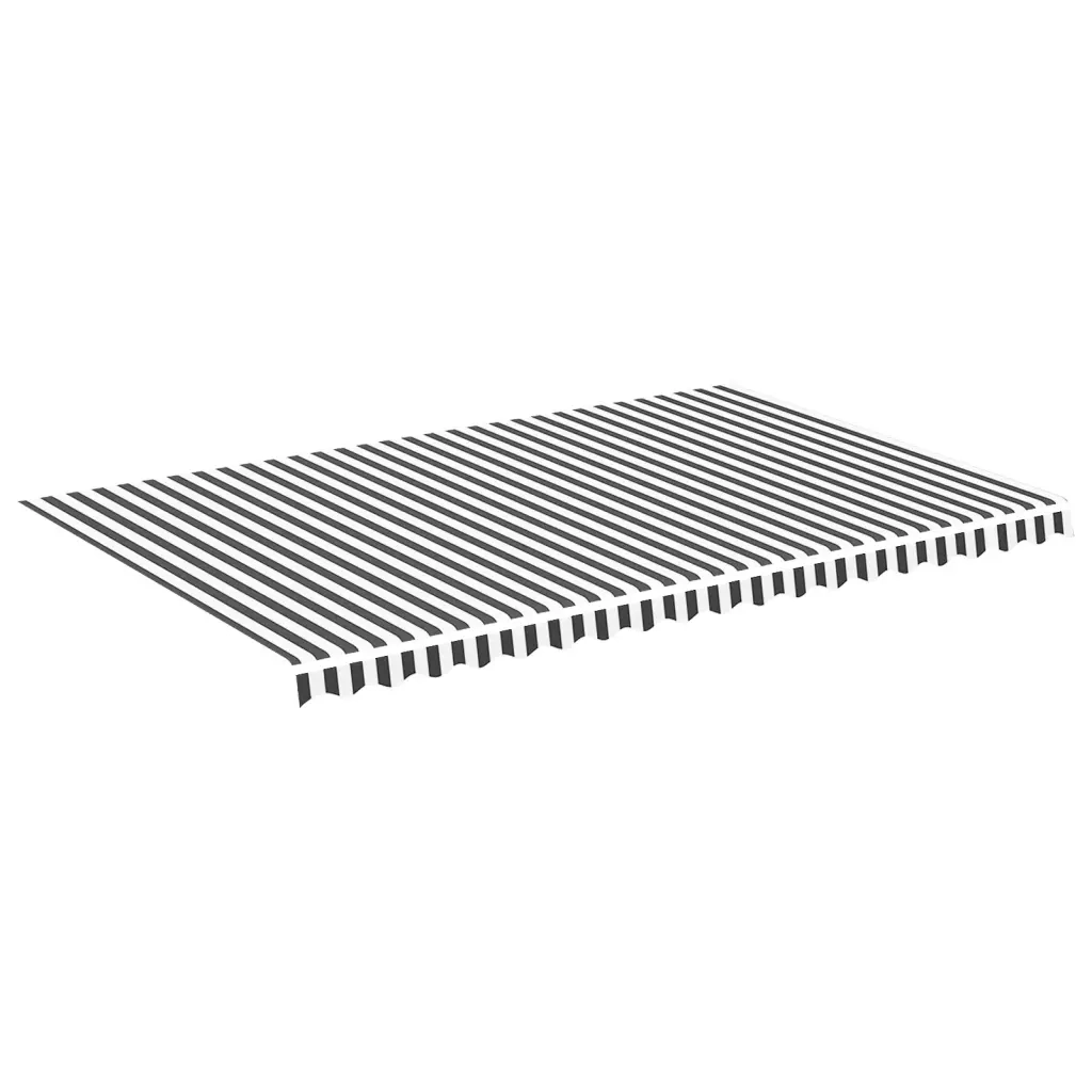 Tessuto di Ricambio per Tenda da Sole-Ricambio telo per tenda da sole Antracite e Bianco 5x3 m