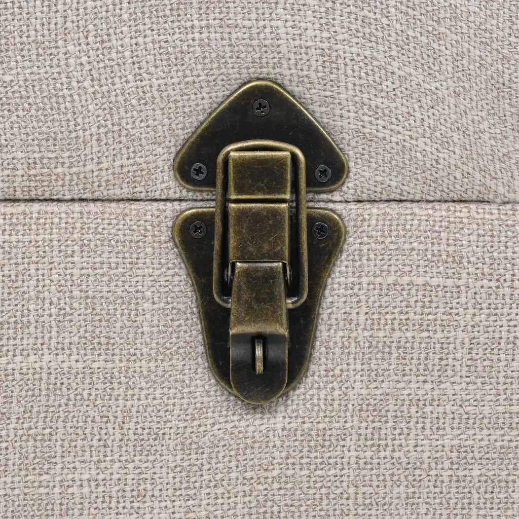 Cassapanca-Baule-Panca con Contenitore in Legno Massello e Acciaio 111x34x37 cm