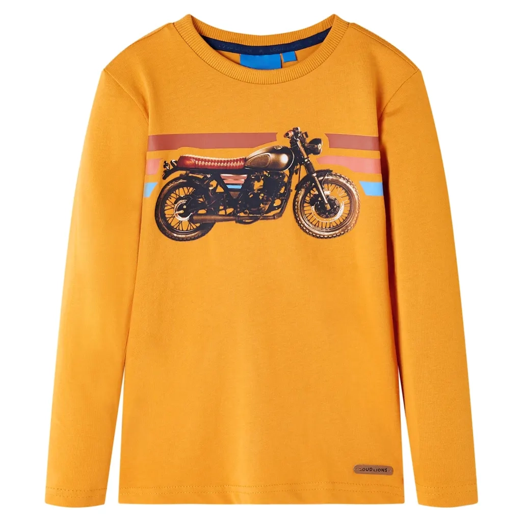 Maglietta da Bambina a Maniche Lunghe Ocra 104cod mxl 84406