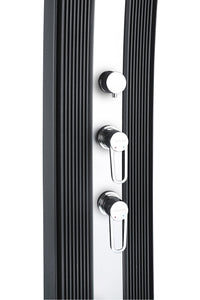 Doccia Solare Ibrida da Giardino 40L Miscelatore e Doccetta Lavapiedi Antracite/Inox