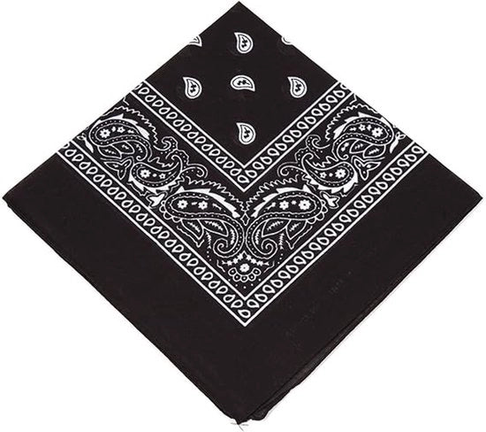 Foulard in denim con motivi Paisley originali