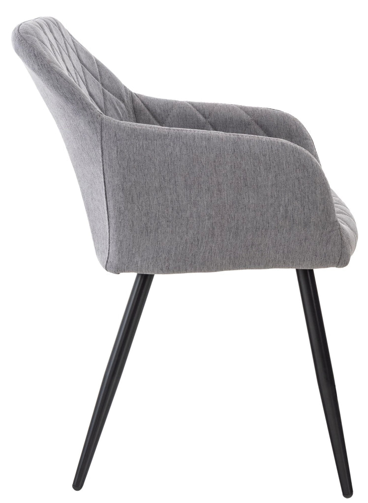 Set di 2 sedie da pranzo Shila grigio,Tessuto