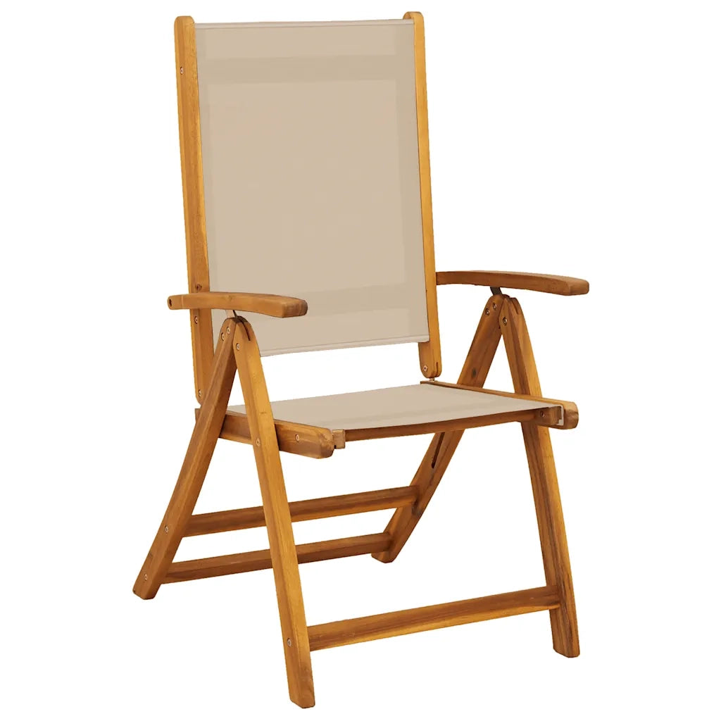 Sedie da Giardino Pieghevoli 8 pz Massello d'Acacia e Textilene 3279246