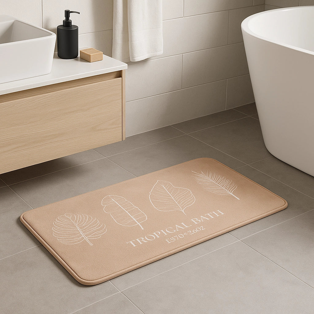 Tappeto da Bagno Beauty Super Assorbente Beauty 60x40 cm (Beige)