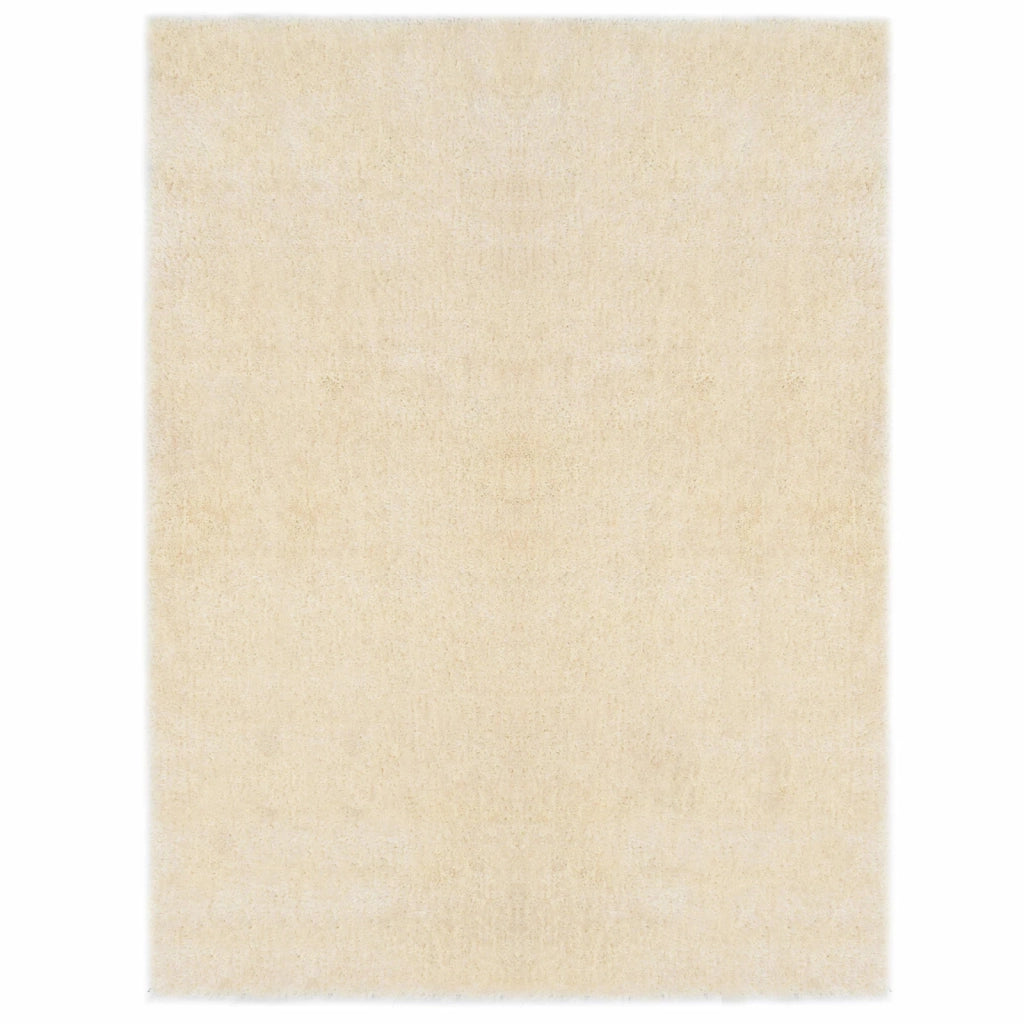 Tappeto Shaggy per Area Crema 120 x 160 cm Polietilene 285072
