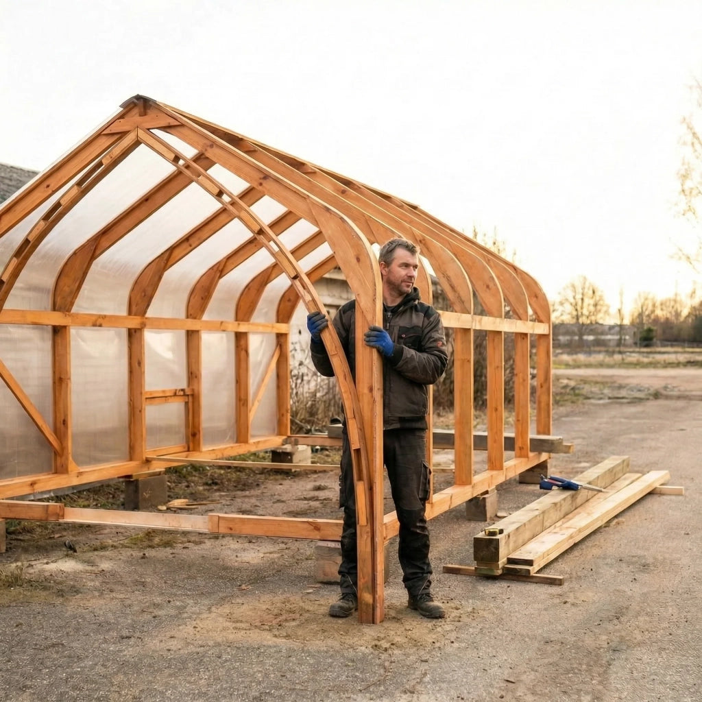 Serra da giardino Classic Wood 4.5 x 6 m (27 m²), 6 mm con rivestimento in policarbonato