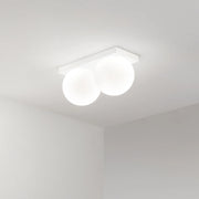 Plafoniera Moderna Dot Metallo Bianco Opaco Led 16W Ip40