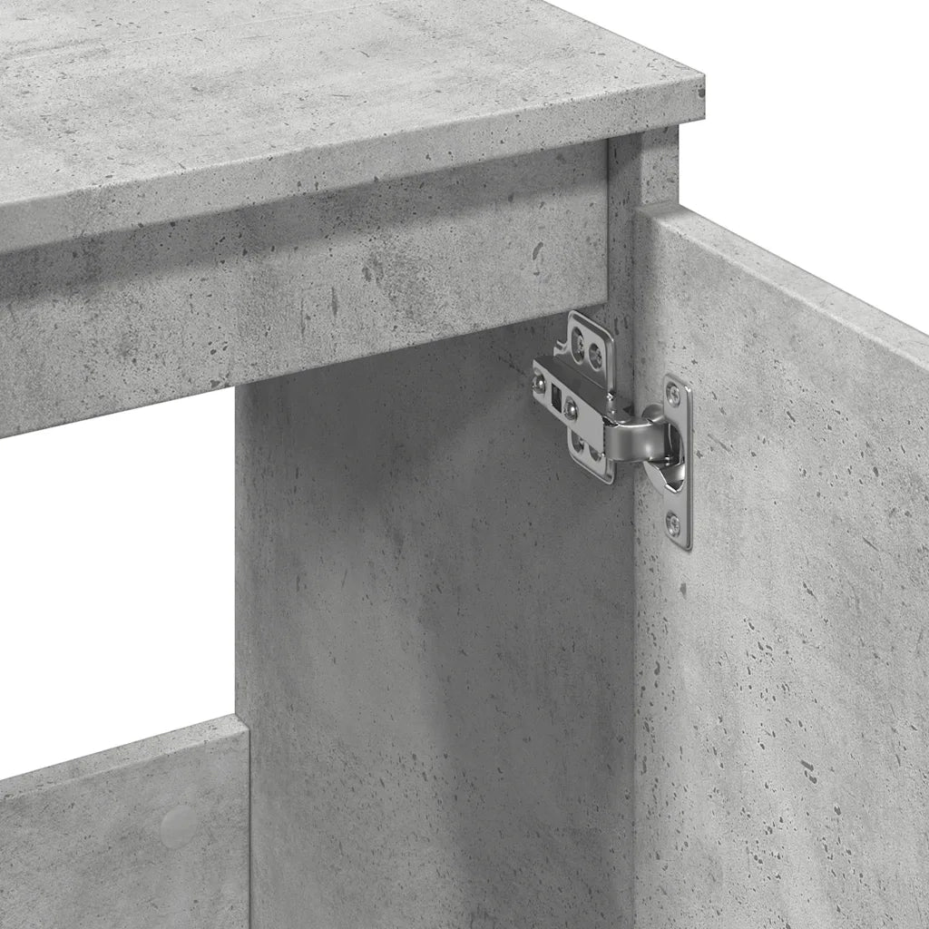 Mobile Lavabo Grigio Cemento 58x33x60 cm in Legno Multistrato