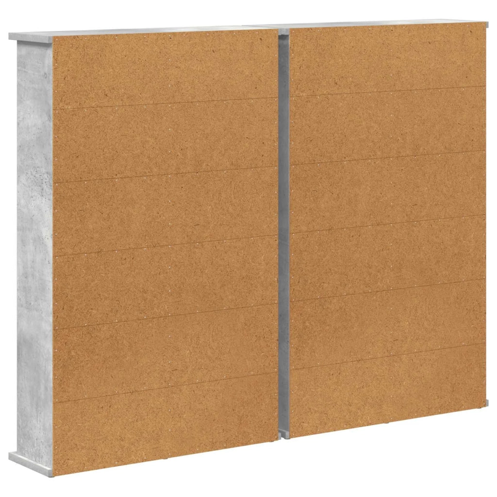 Mobile per CD 2 pz Grigio Cemento 60 x 17 x 92 cm 8012737
