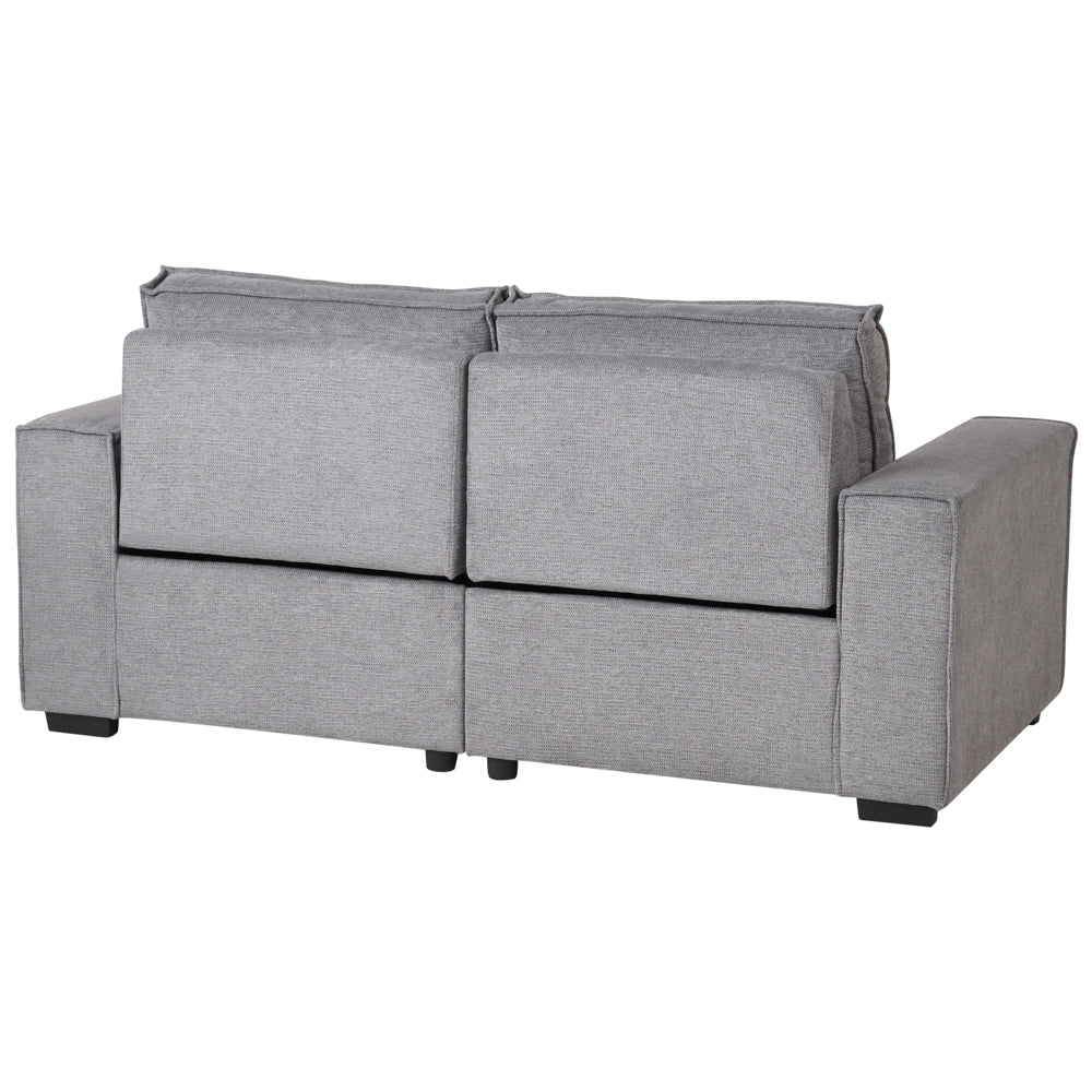 Divano reclinabile elettrico in tessuto a 2 posti grigio Design moderno Funzione relax