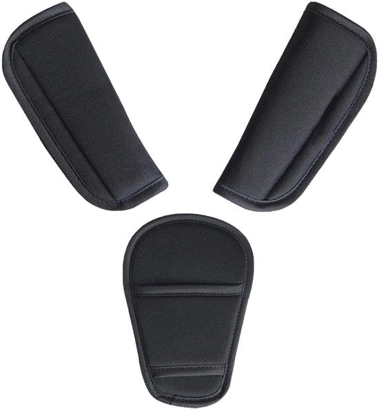 Autogordello universale 1/2 deliceabile - schienale per seggiolino auto, cintura di sicurezza per neonati, morbida, multifunzionale, cintura di sicurezza antiscivolo, supporto per cinture di sicurezza per bambini, nero