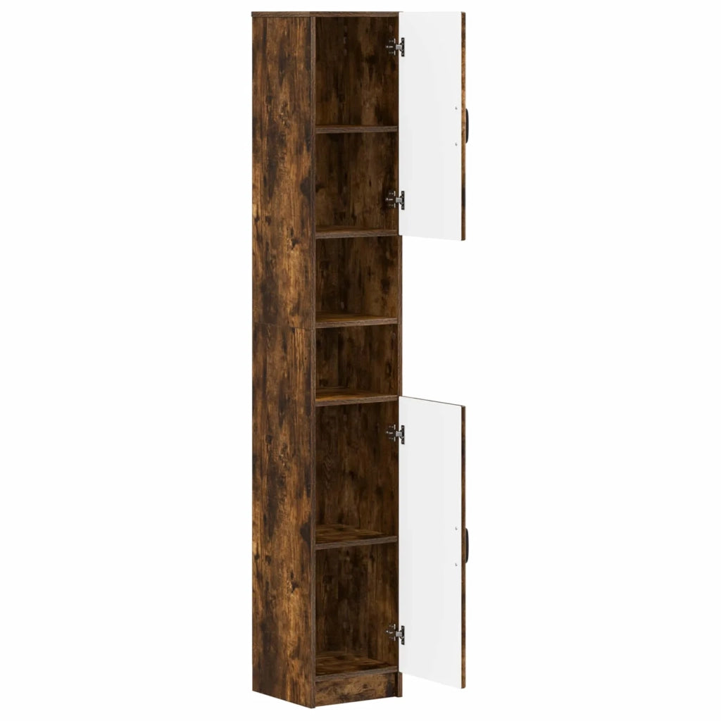 Armadio da Bagno con Ripiano Aperto UTRECHT Rovere Fumo 897700