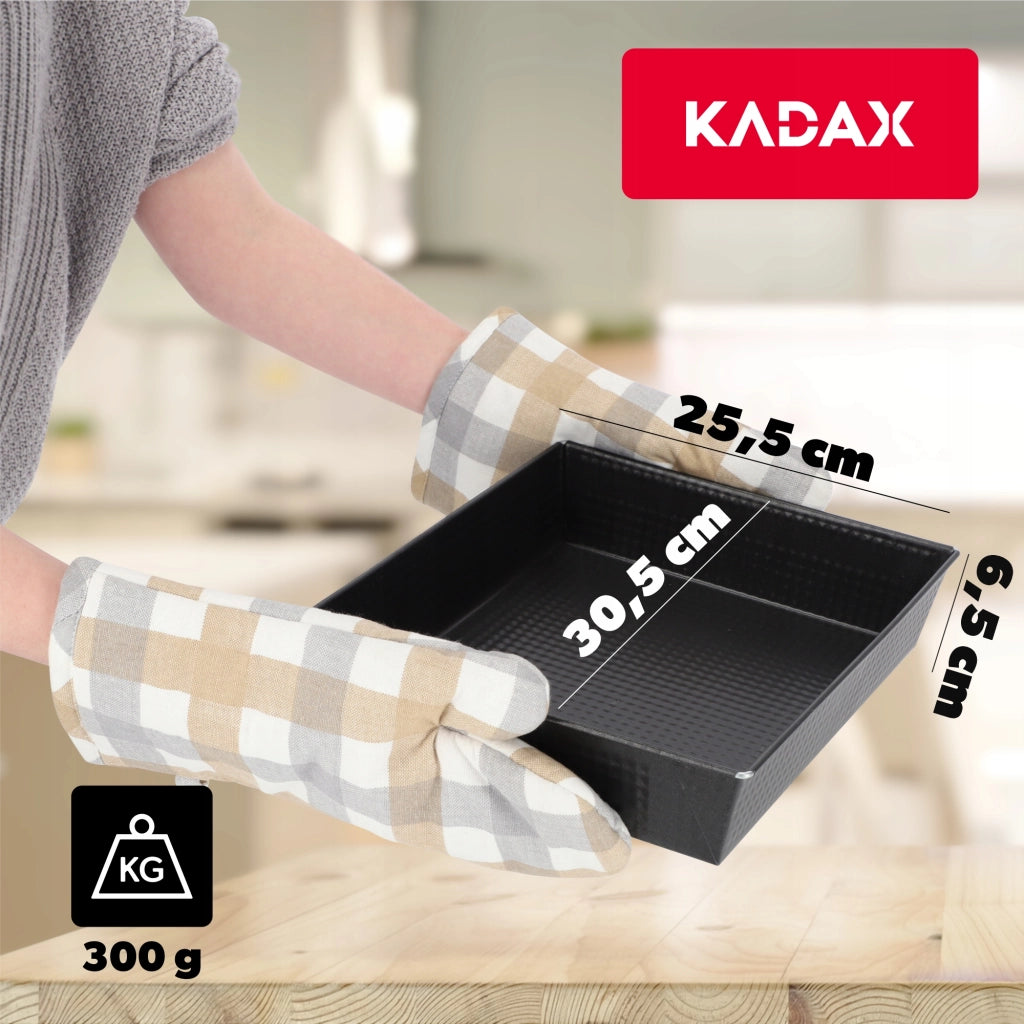 Teglia rettangolare antiaderente per torte KADAX 30x25x6