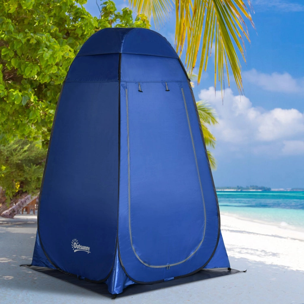 Tenda Doccia Portatile con Borsa ¨C zephmum ¨C 126x124x189 cm Blu