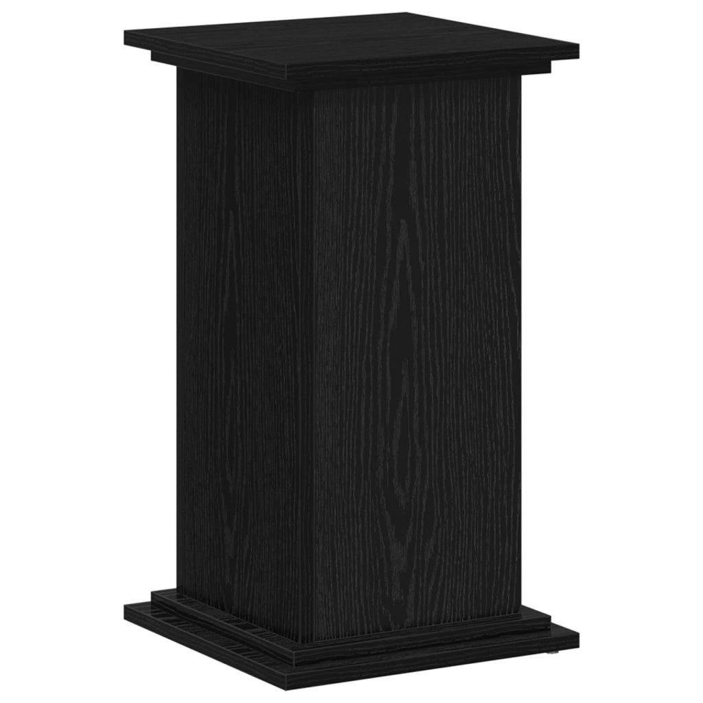 Supporto per Piante Rovere Nero 33x33x60 cm Legno Ingegnerizzato
