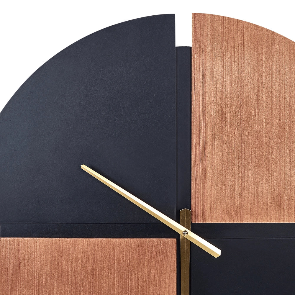 Orologio da parete di forma ovale in legno chiaro e nero 60 cm accessori per la casa camera da letto soggiorno
