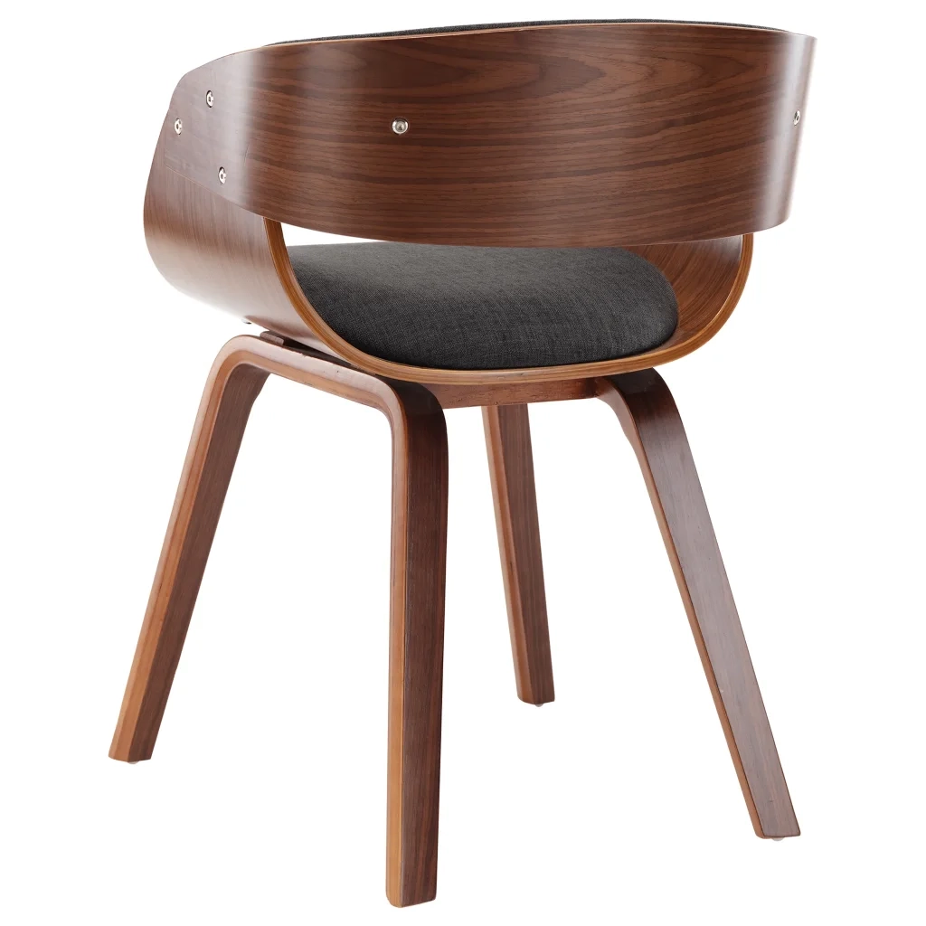 Sedie da Pranzo 6 pz Legno Curvato e Tessuto Grigio 278861