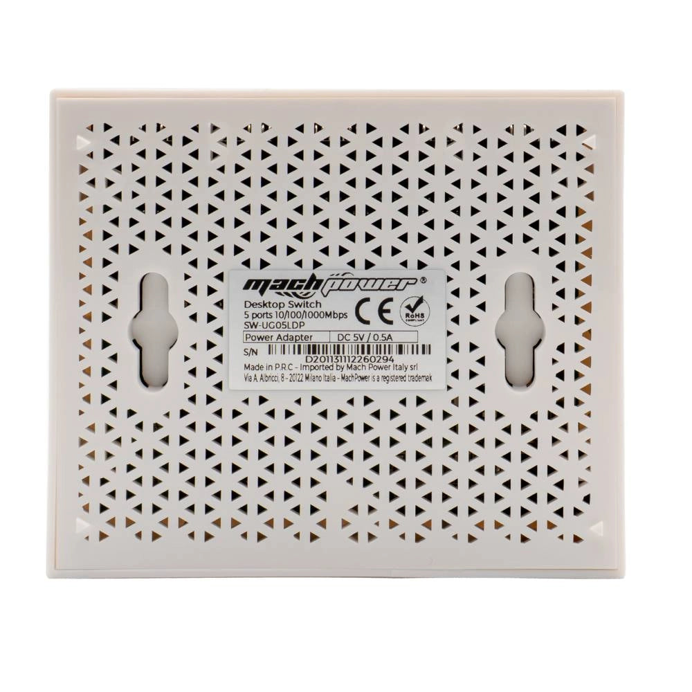 Mach power switch gigabit ethernet desktop non gestito per rete domestica e ufficio *** numero posti 5 porte, confezi...