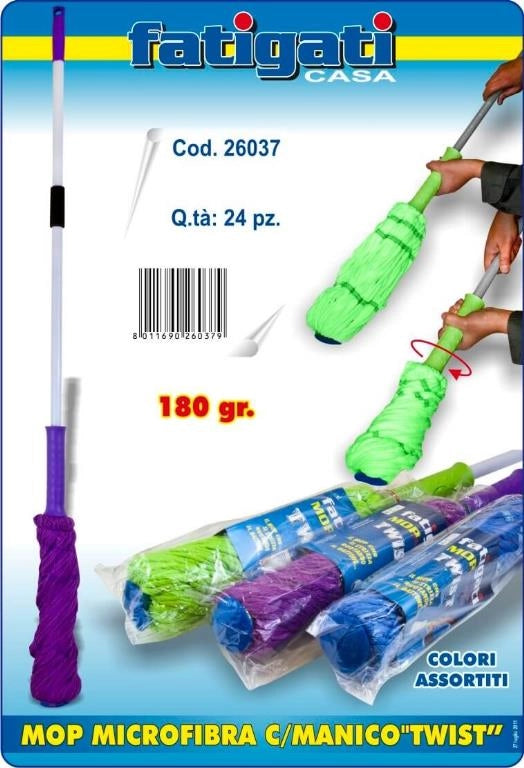 MOP MICROFIBRA C/MANICO TWIST 180g 26037 FATIGATI