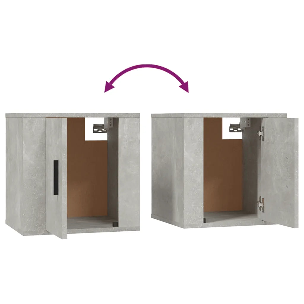 Mobile Porta TV a Parete Grigio Cemento 40x34,5x40 cm