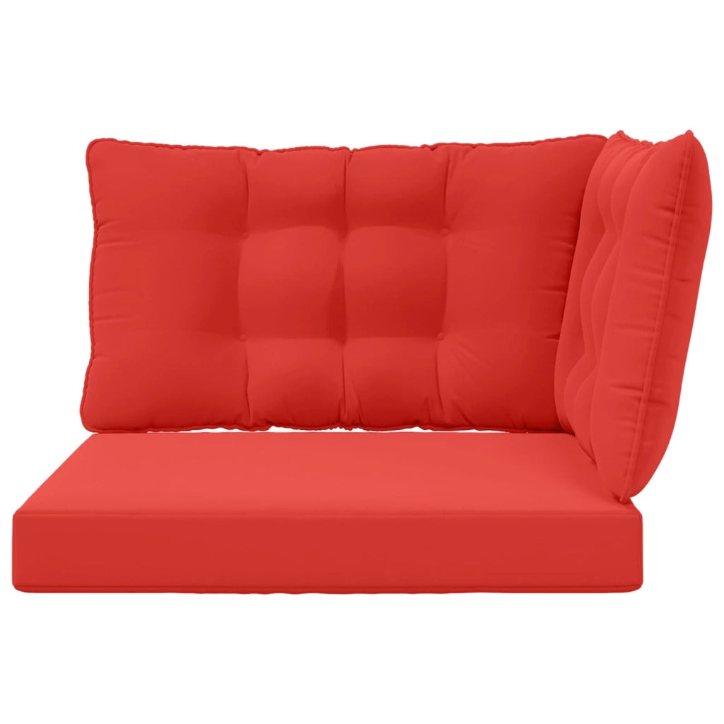 Cuscino per divano da esterno 3 pcs Rosso Poliestere