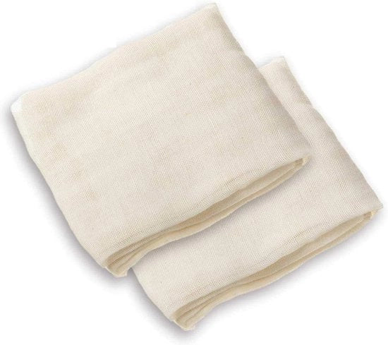 Due passacarri di 100% cotone naturale - Rinnovabili e multiuso - Filtro di 90 x 90 cm - Ideali per il filtraggio di schiume e impurità in sospensione