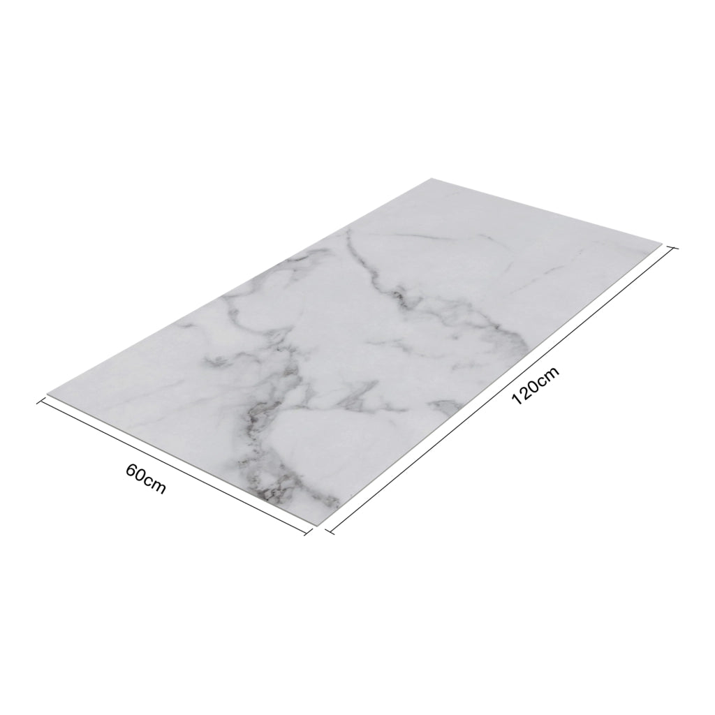 Set Bladel di 4 Pannelli Decorativi in PVC per Parete - Effetto Marmo White Marble [neu.haus]