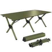 Tavolo pieghevole da giardino ¨C zephmum ¨C verde, metallo, 116 cm