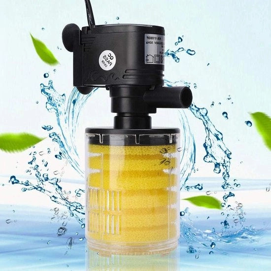3-in-1 pomp di ossigenazione per acquario con diffusore di gas e pietra per diffusione per acquario vasca per pesce - Pomp di ossigenazione ottimale per acquario.