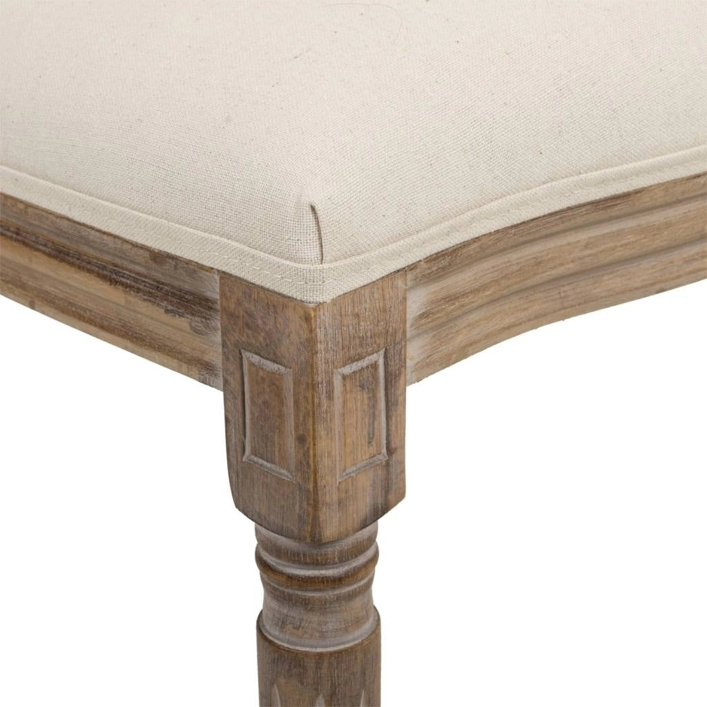 Sedia in legno imbottita beige 48x46x48/96h
