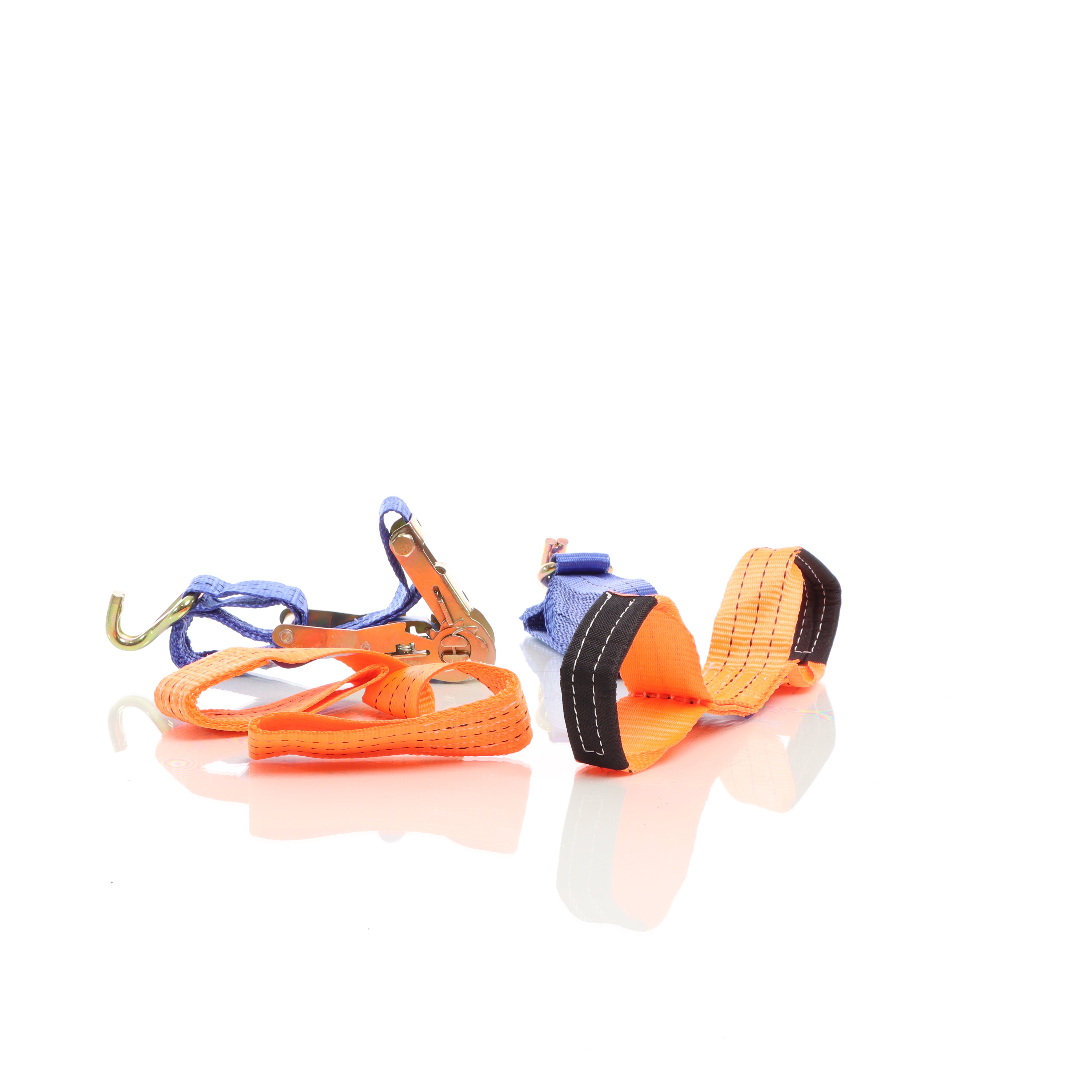 Set 4 cinghie pneumatici 35mmx3,5m 3000daN per fissaggio auto su bisarca carro attrezzi autocarro