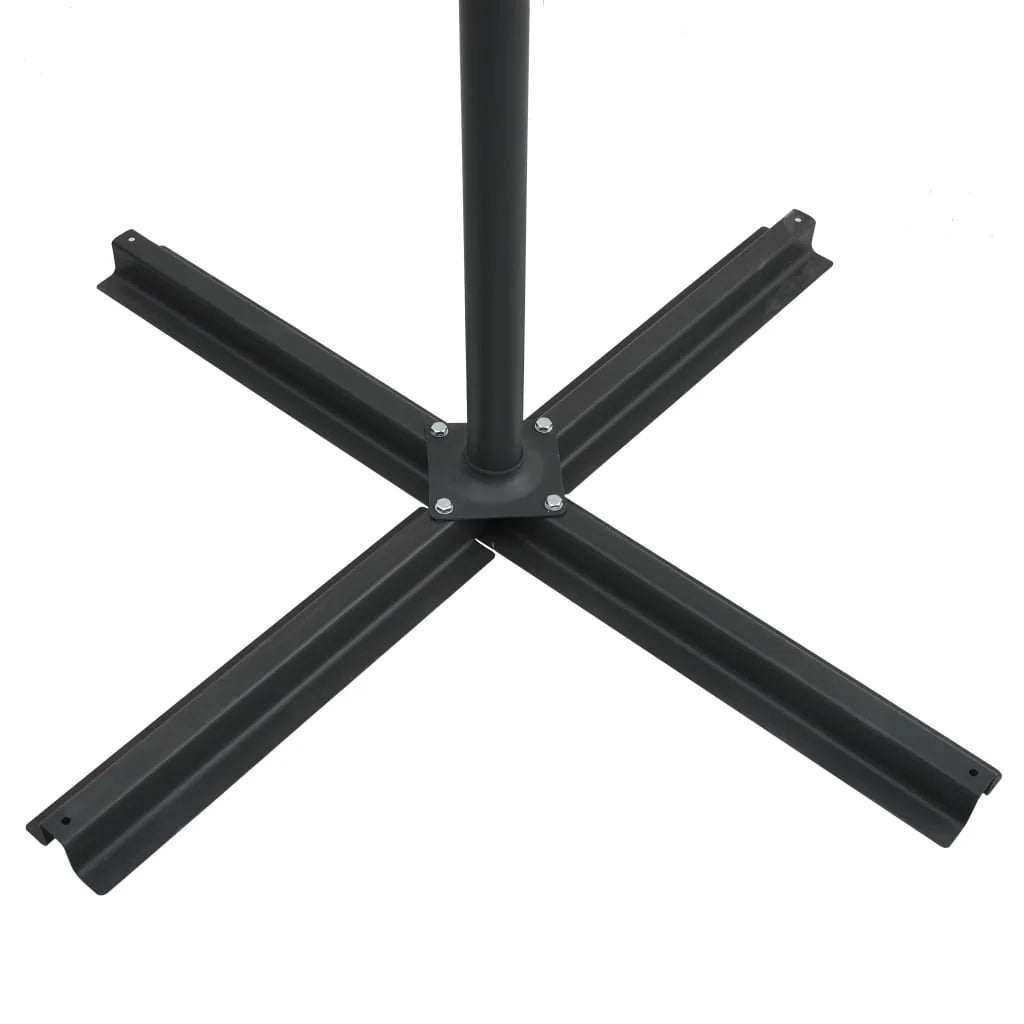 Ombrellone da giardino a sbalzo con illuminazione a LED e palo in acciaio 250 x 250 cm azzurro 02_0008446