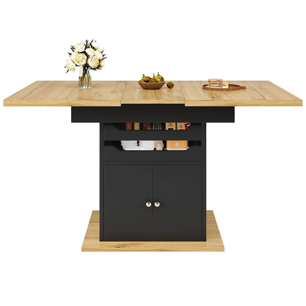 Tavolo estensibile - Xylo - 110-140x80cm con 2 cassetti e ripiano